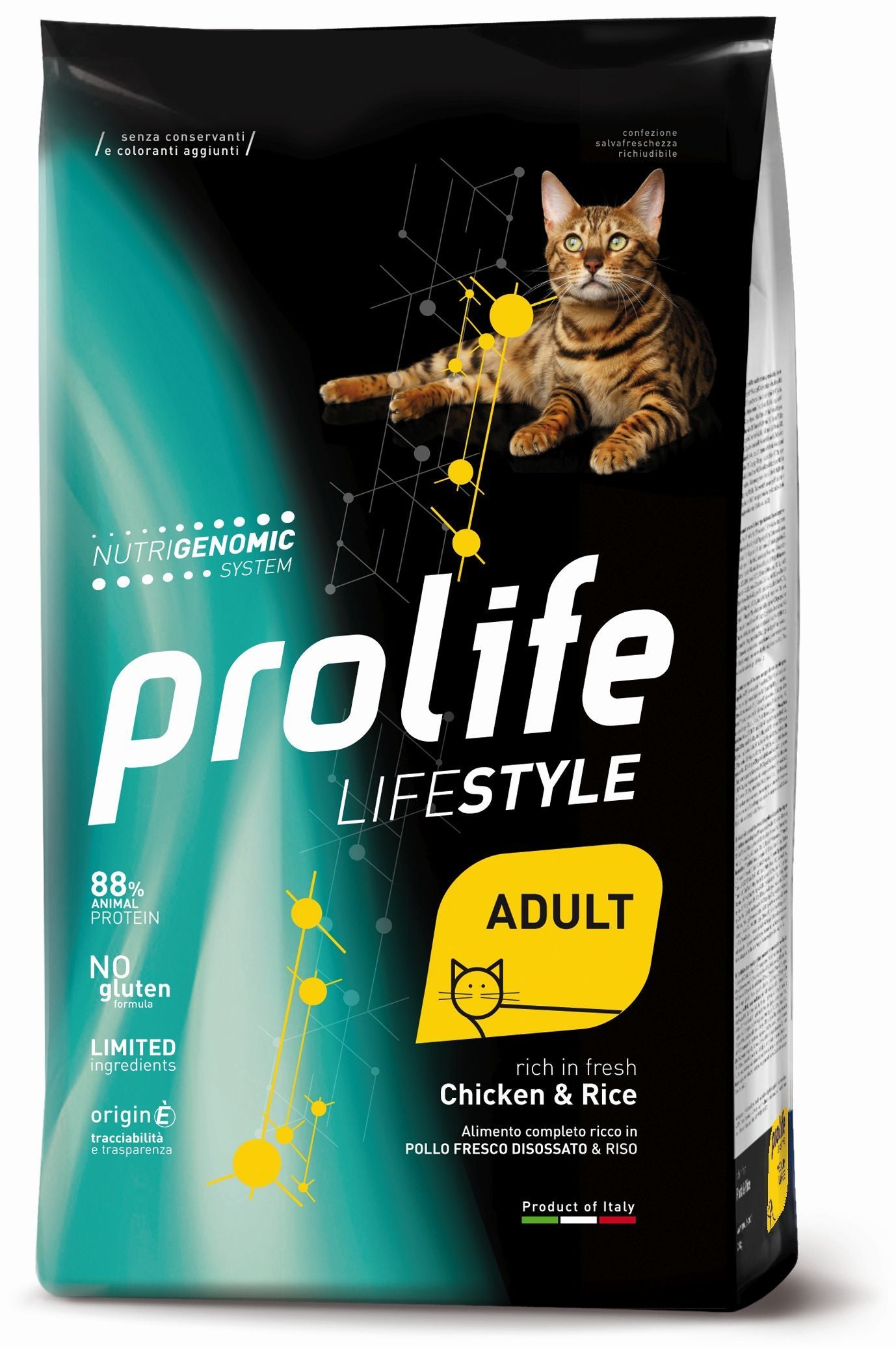 Prolife Adult Pollo e Riso 1,5kg Crocchette per Gatti Prolife Adult Pollo e Riso 1,5kg Crocchette per Gatti